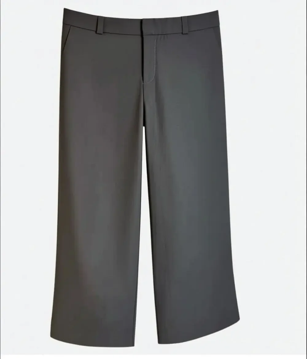 Banana Republic Heritage Collection Pants Gray Wide Leg Cropped Trouser Size 6